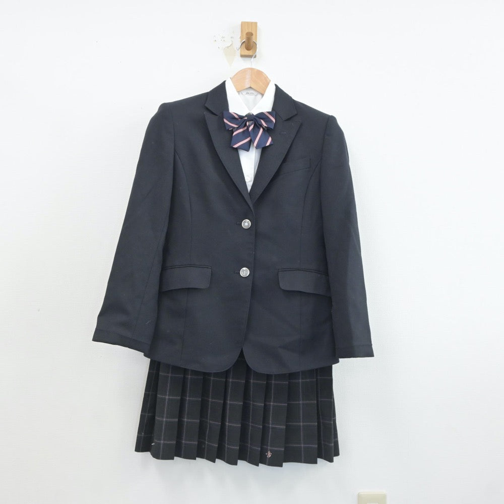 【中古】神奈川県 日本大学藤沢高等学校 女子制服 5点（ブレザー・ニット・シャツ・スカート）sf019341