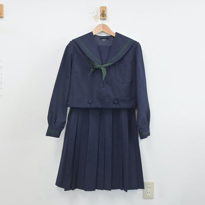 【中古】大阪府 学校法人樟蔭高等学校 女子制服 5点（セーラー服・スカート）sf019353