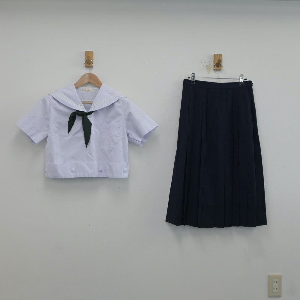 【中古】大阪府 学校法人樟蔭高等学校 女子制服 5点（セーラー服・スカート）sf019354