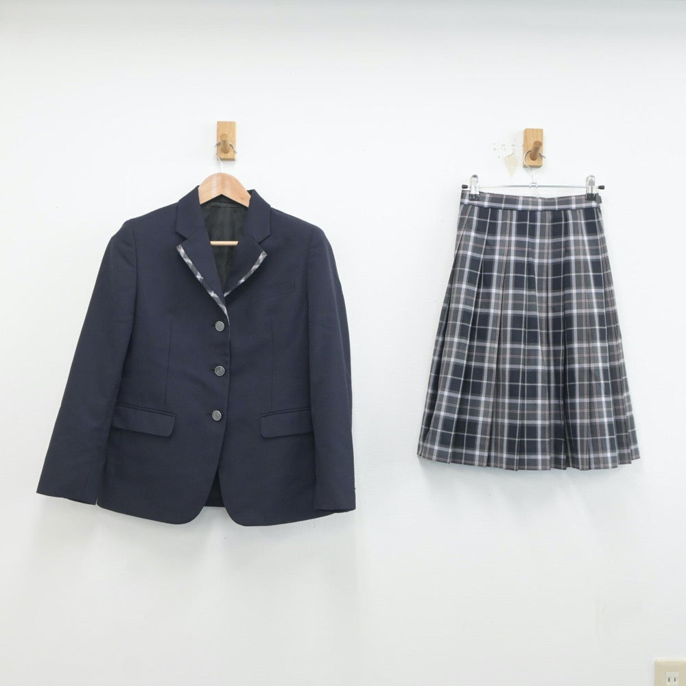 【中古】大阪府 堺西高等学校 女子制服 5点（ブレザー・ニット・スカート）sf019355