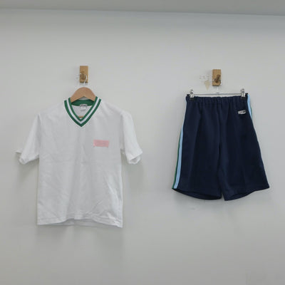 【中古】兵庫県 清水高等学校 女子制服 2点（体操服 上・体操服 下）sf019368