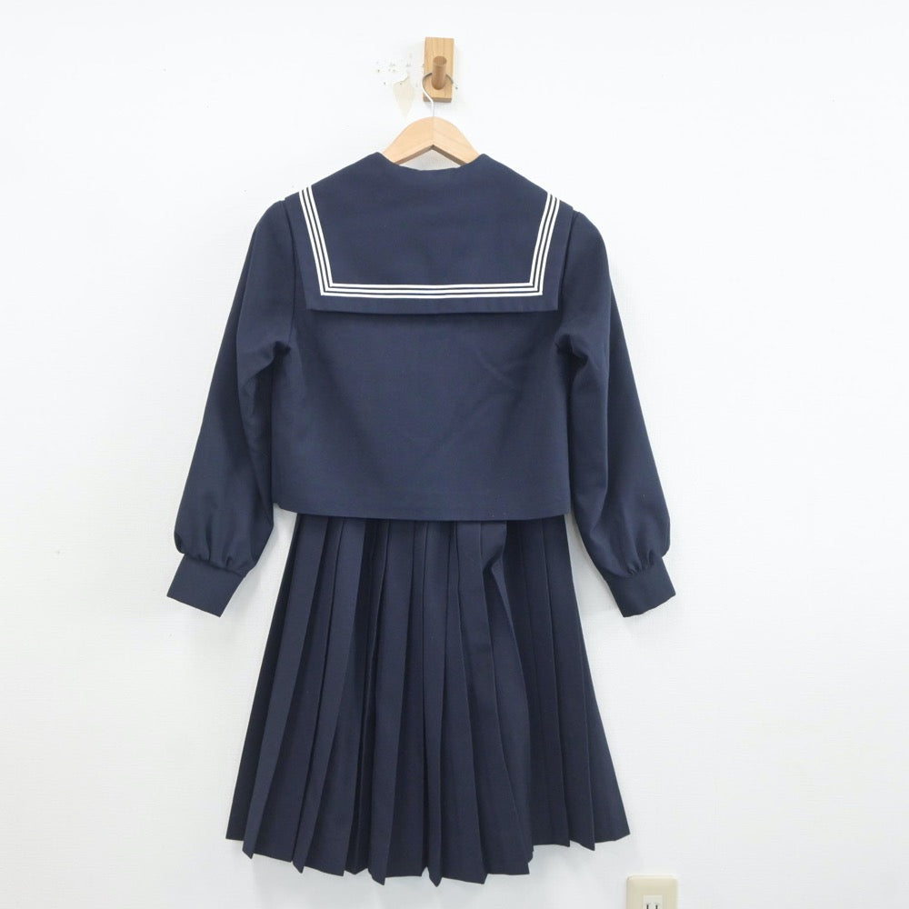 【中古】静岡県 半田市立成岩中学校 女子制服 3点（セーラー服・スカート）sf019376