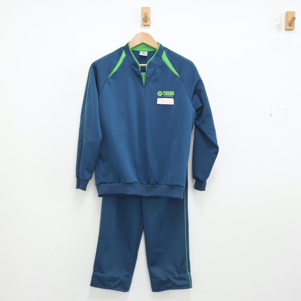 【中古】青森県 青森市立佃中学校 女子制服 4点（体操服 上・ジャージ 上・ジャージ 下・体操服 下）sf019384