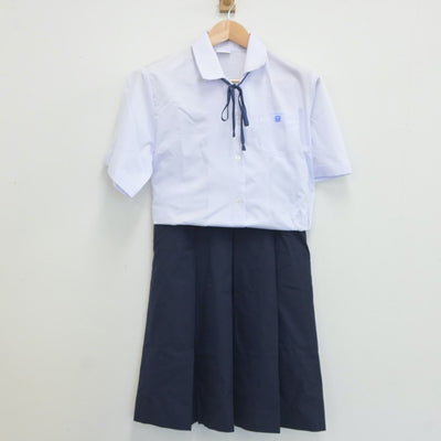 【中古】群馬県 館林商工高等学校 女子制服 4点（シャツ・スカート）sf019385