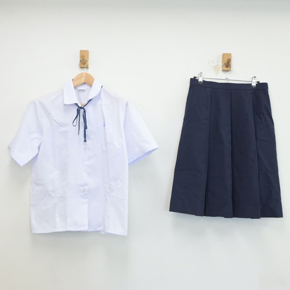 【中古】群馬県 館林商工高等学校 女子制服 4点（シャツ・スカート）sf019385