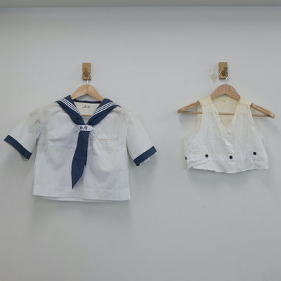 【中古】神奈川県 聖和学院高等学校 女子制服 3点（セーラー服・スカート）sf019389