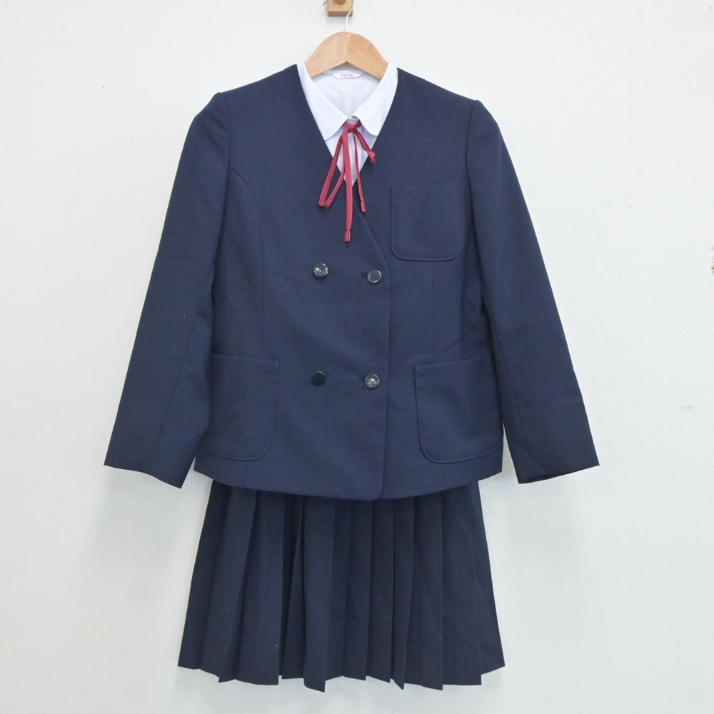 【中古】青森県 佃中学校 女子制服 4点（ブレザー・シャツ・スカート）sf019391