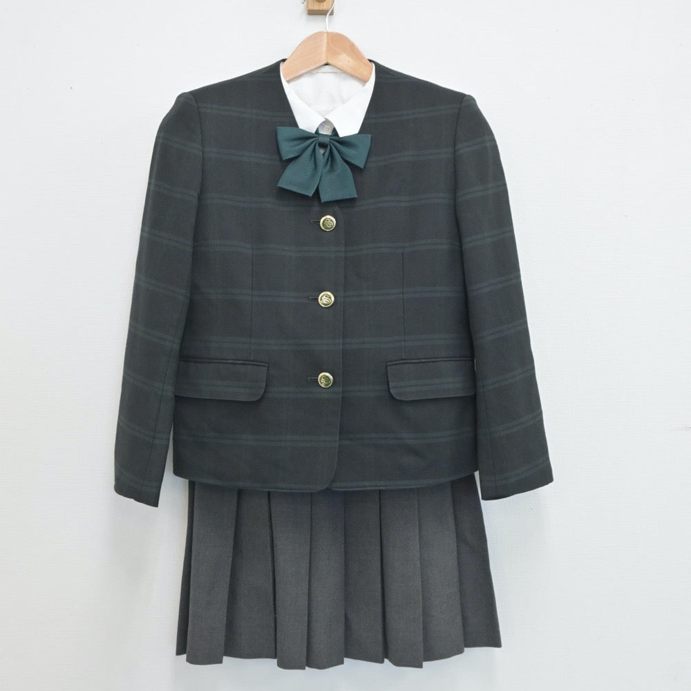 【中古】東京都 専修大学附属高等学校 女子制服 7点（ブレザー・シャツ・ニット・スカート）sf019393