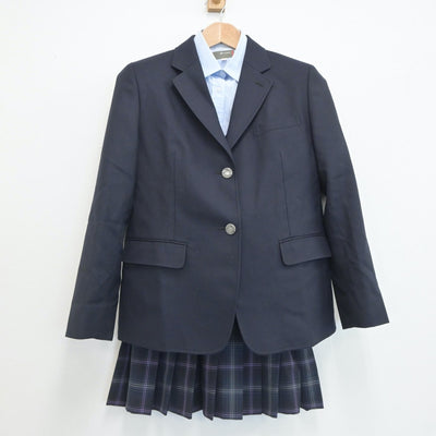 【中古】東京都 飛鳥未来高等学校 女子制服 4点（ブレザー・シャツ・ニット・スカート）sf019406