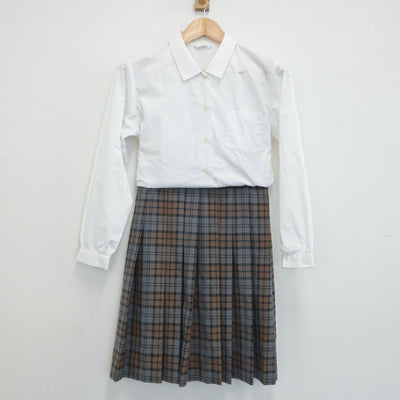 【中古】埼玉県 所沢中学校 女子制服 2点（シャツ・スカート）sf019418