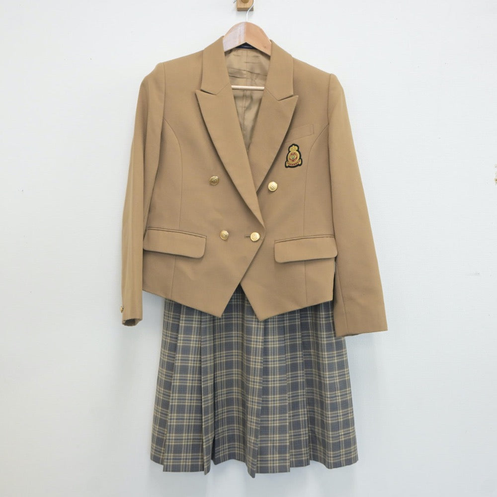 【中古】神奈川県 老松中学校 女子制服 2点（ブレザー・スカート）sf019427