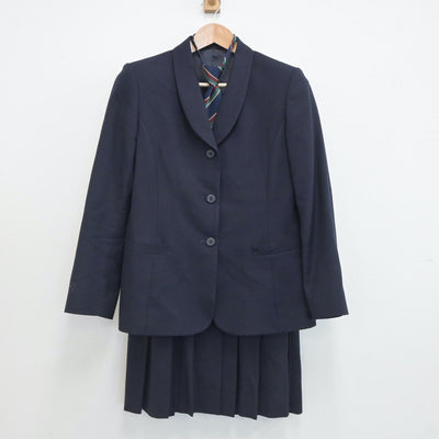 【中古】岡山県 倉敷中央高等学校 女子制服 4点（ブレザー・ベスト・スカート）sf019434