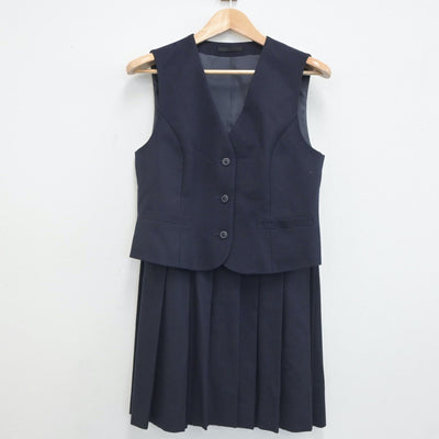 【中古】岡山県 倉敷中央高等学校 女子制服 4点（ブレザー・ベスト・スカート）sf019434