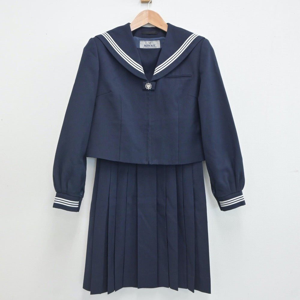 【中古】埼玉県 芝東中学校 女子制服 2点（セーラー服・スカート）sf019444