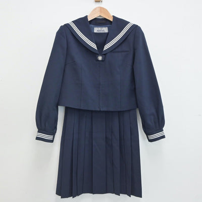 【中古】埼玉県 芝東中学校 女子制服 2点（セーラー服・スカート）sf019444