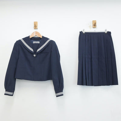 【中古】埼玉県 芝東中学校 女子制服 2点（セーラー服・スカート）sf019444