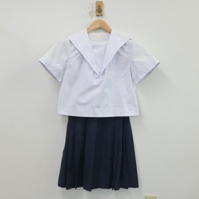 【中古】北海道 遺愛女子高等学校 女子制服 2点（セーラー服・スカート）sf019449