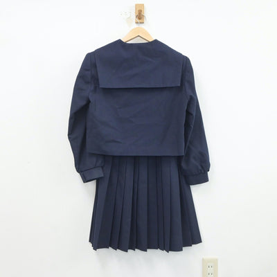 【中古】長崎県 長崎中学校 女子制服 4点（セーラー服・スカート）sf019455