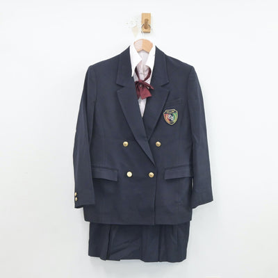 【中古】埼玉県 大宮商業高等学校 女子制服 4点（ブレザー・シャツ・スカート）sf019457