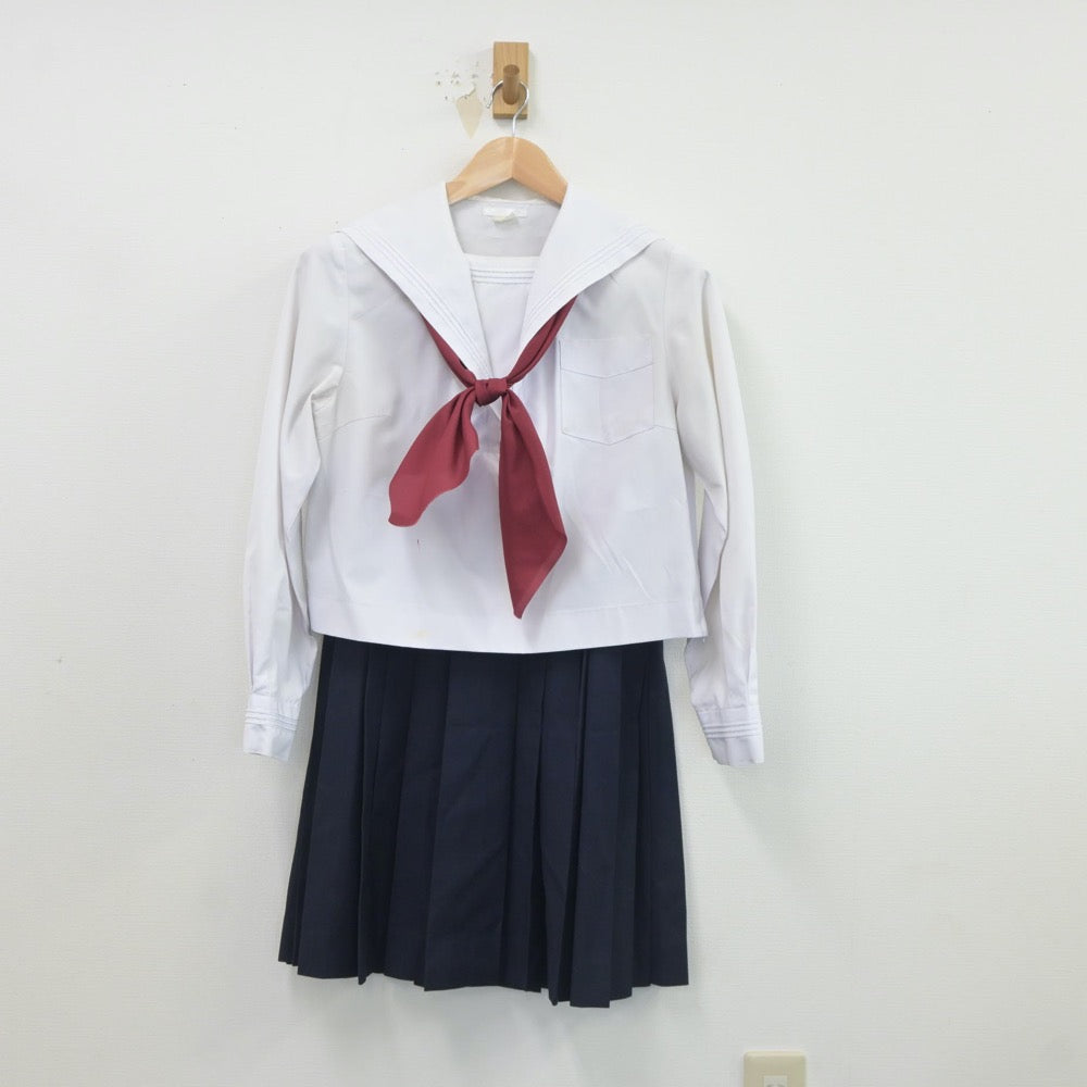 【中古】北海道 遺愛女子高等学校 女子制服 5点（セーラー服・スカート）sf019465