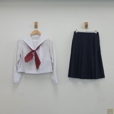 【中古】北海道 遺愛女子高等学校 女子制服 5点（セーラー服・スカート）sf019465