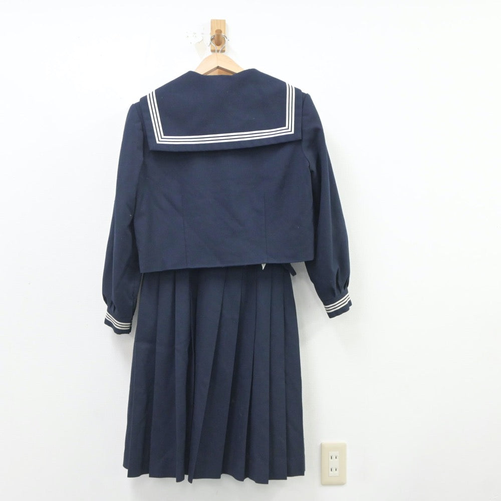 【中古】茨城県 高山中学校 女子制服 4点（セーラー服・ジャンパースカート・シャツ）sf019489