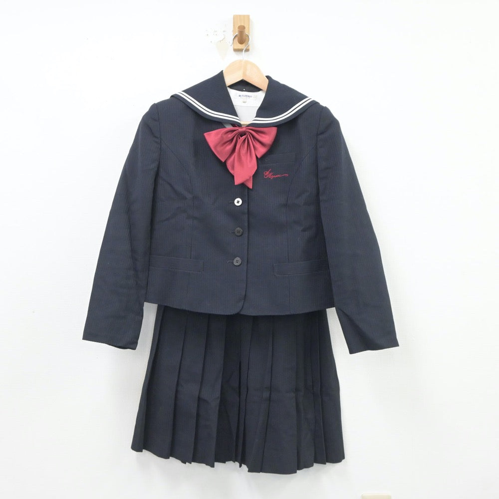 【中古】埼玉県 栄東中学校 女子制服 5点（ブレザー・セーラー服・シャツ・スカート）sf019490