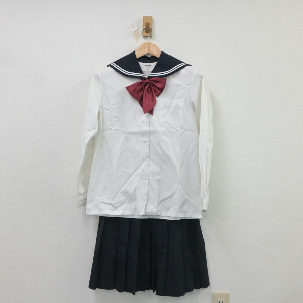 【中古】埼玉県 栄東中学校 女子制服 5点（ブレザー・セーラー服・シャツ・スカート）sf019490