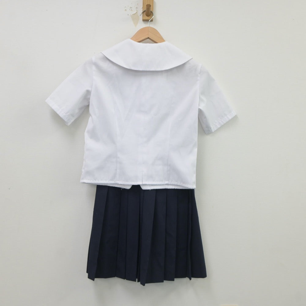 【中古】大阪府 プール学院高等学校 女子制服 2点（セーラー服・スカート）sf019500