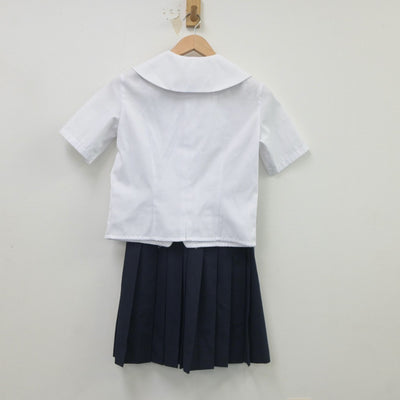 【中古】大阪府 プール学院高等学校 女子制服 2点（セーラー服・スカート）sf019500