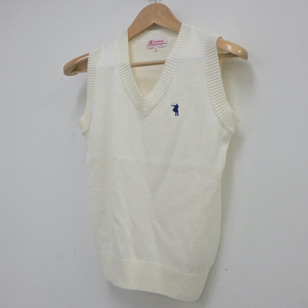 【中古】大阪府 クラーク記念国際高等学校 女子制服 1点（ニットベスト）sf019509