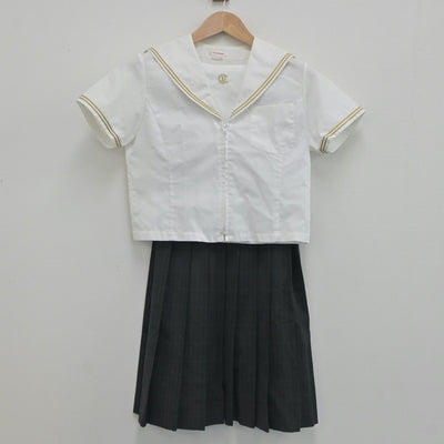 【中古】山形県 山本学園高等学校 女子制服 3点（セーラー服・スカート）sf019513