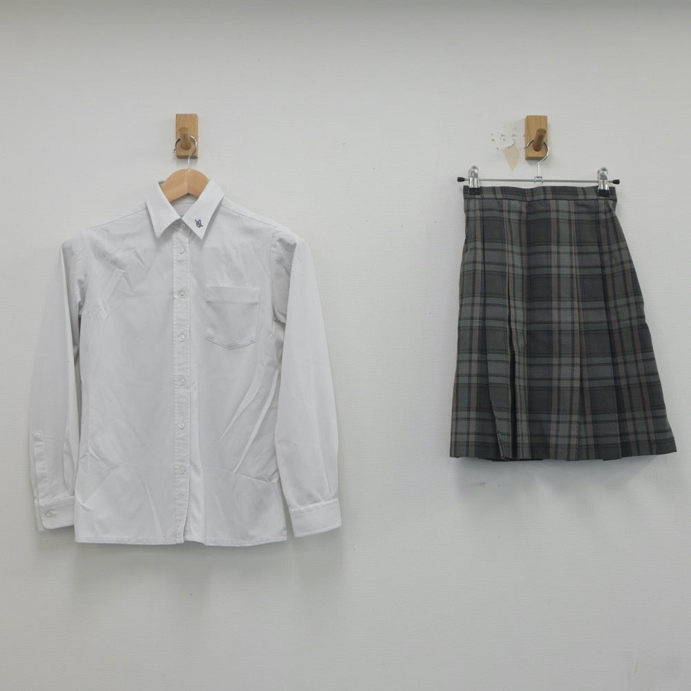 【中古】沖縄県 浦添商業高等学校 女子制服 3点（ブレザー・シャツ・スカート）sf019521