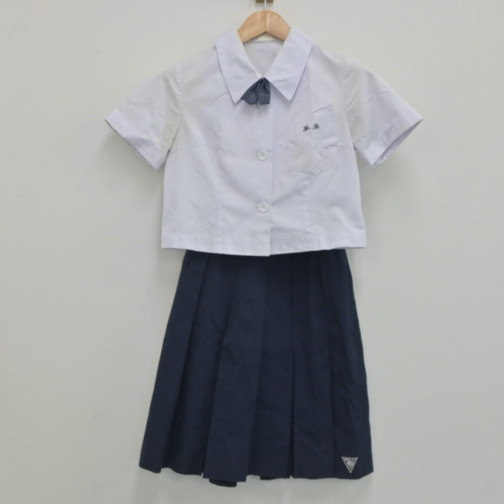 【中古】大分県 別府商業高等学校 女子制服 4点（シャツ・スカート）sf019523