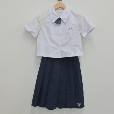 【中古】大分県 別府商業高等学校 女子制服 4点（シャツ・スカート）sf019523