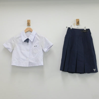 【中古】大分県 別府商業高等学校 女子制服 4点（シャツ・スカート）sf019523