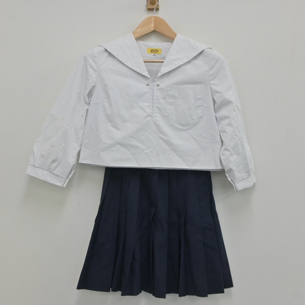 【中古】長野県 飯田風越高等学校 女子制服 3点（セーラー服・スカート）sf019528