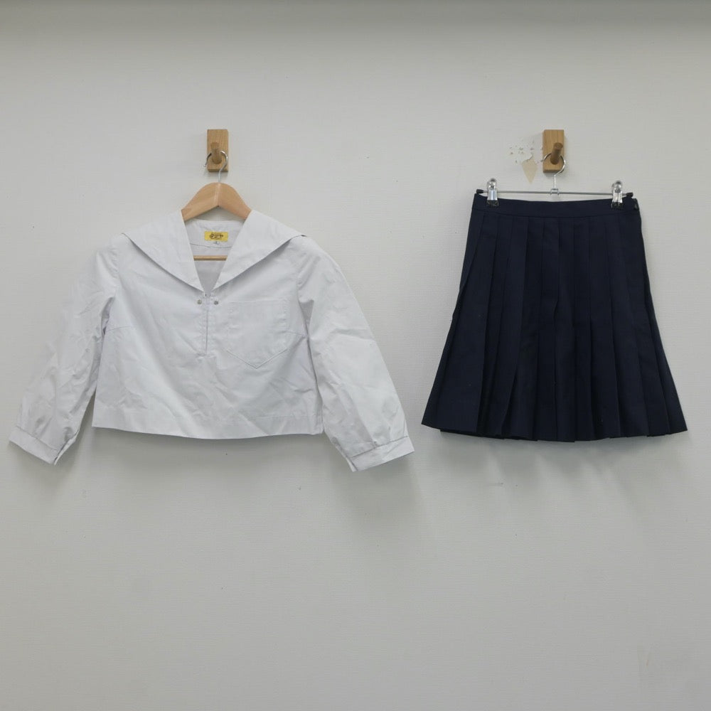 【中古】長野県 飯田風越高等学校 女子制服 3点（セーラー服・スカート）sf019528