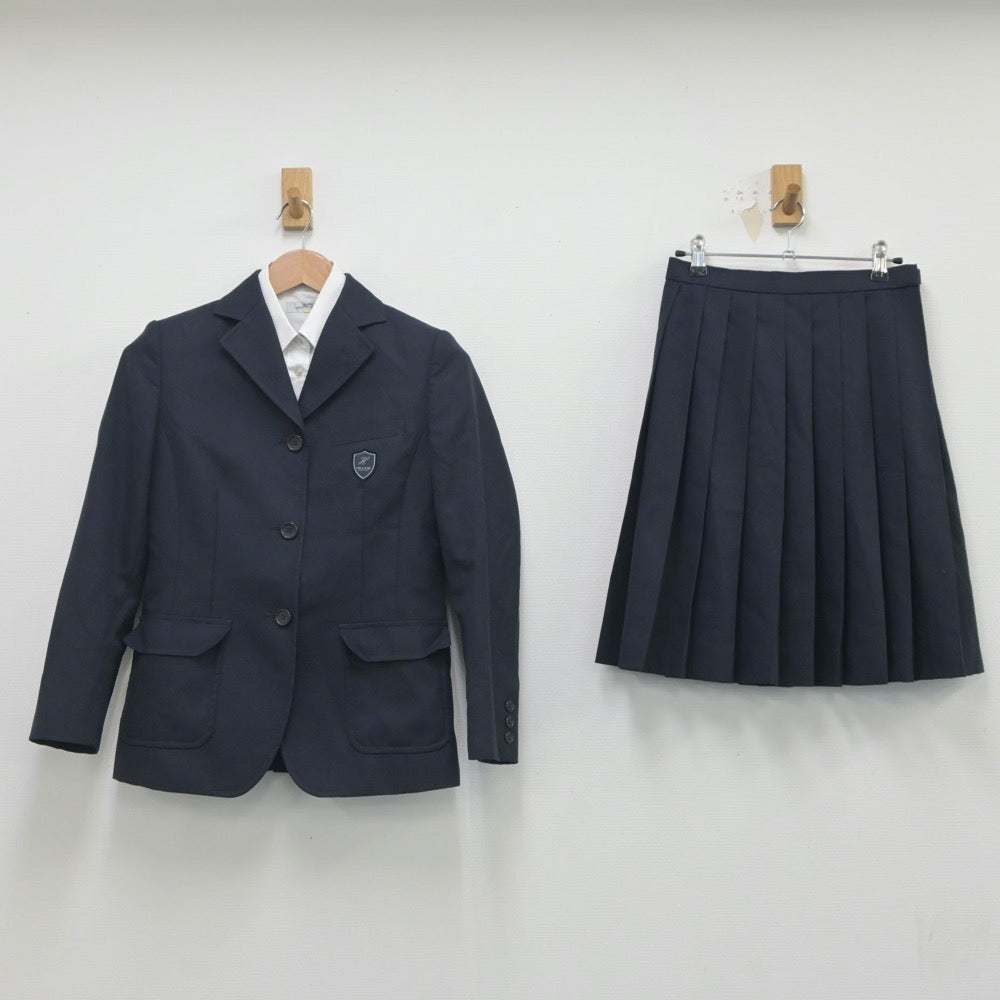 【中古】京都府 龍谷大学付属平安中学校 女子制服 3点（ブレザー・シャツ・スカート）sf019531