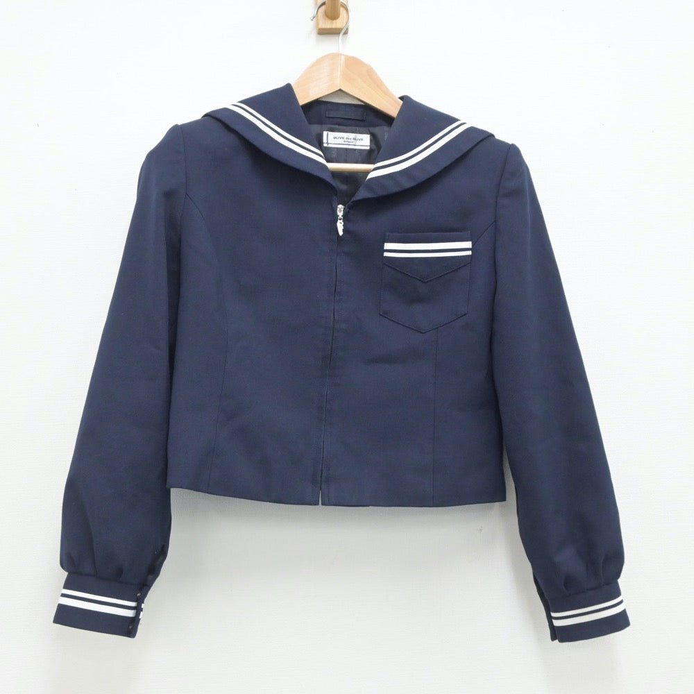 【中古】徳島県 八万中学校 女子制服 1点（セーラー服）sf019534