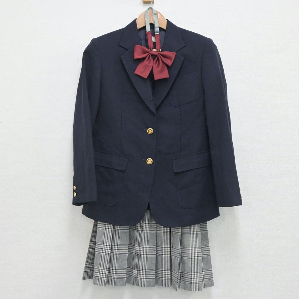 【中古】東京都 国士舘中学校・高等学校 女子制服 4点（ブレザー・スカート）sf019537