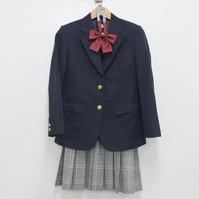 【中古】東京都 国士舘中学校・高等学校 女子制服 4点（ブレザー・スカート）sf019537