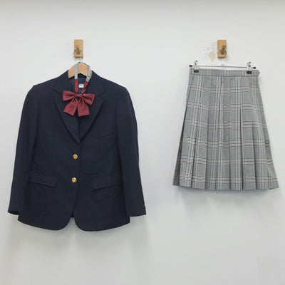 【中古】東京都 国士舘中学校・高等学校 女子制服 4点（ブレザー・スカート）sf019537