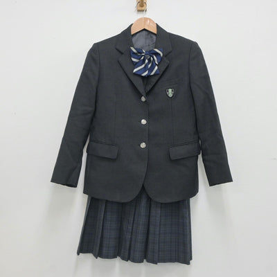 【中古】群馬県 安中総合学園高等学校 女子制服 4点（ブレザー・スカート）sf019543