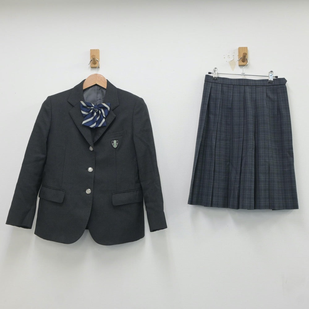 【中古】群馬県 安中総合学園高等学校 女子制服 4点（ブレザー・スカート）sf019543