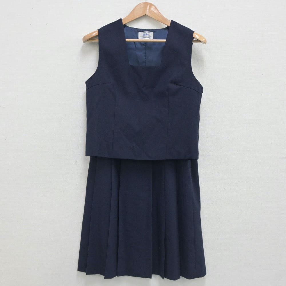 【中古】群馬県 安中第二中学校 女子制服 2点（ベスト・スカート）sf019544