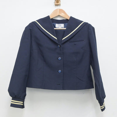 【中古】群馬県 安中第二中学校 女子制服 3点（セーラー服）sf019545