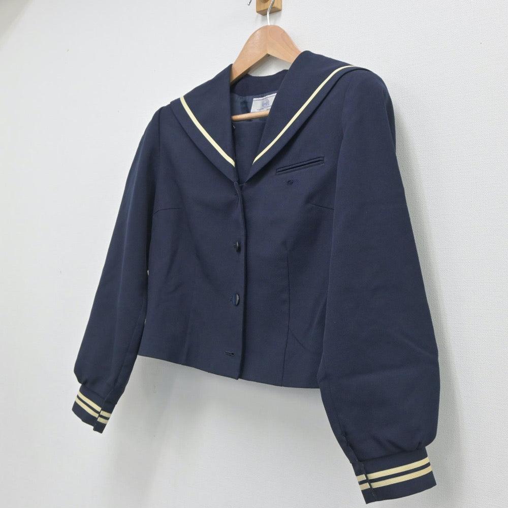 【中古】群馬県 安中第二中学校 女子制服 3点（セーラー服）sf019545