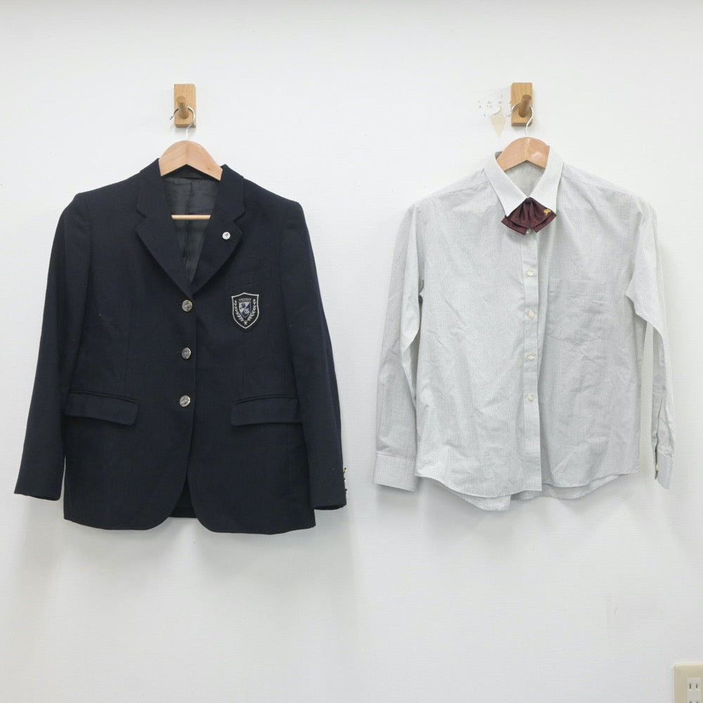 【中古】千葉県 創造学園 女子制服 8点（ブレザー・シャツ・ニット・スカート）sf019550