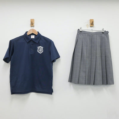 【中古】千葉県 創造学園 女子制服 3点（シャツ・スカート）sf019551